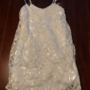 Homecoming dress with design and sparkle